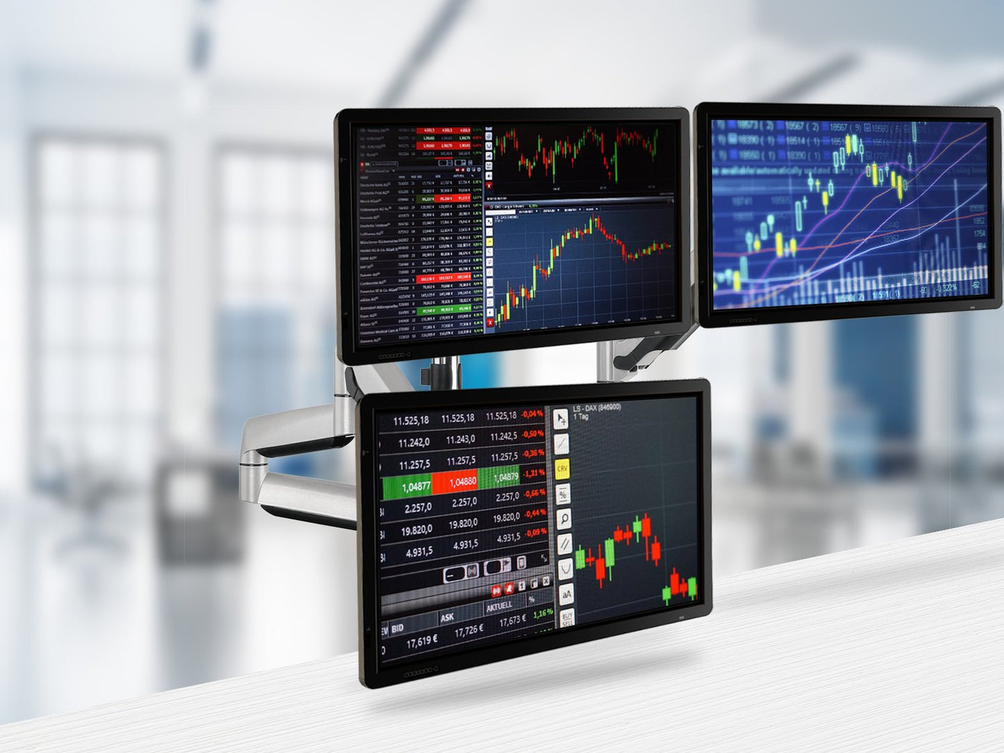 Triple Monitor Desk Mount
