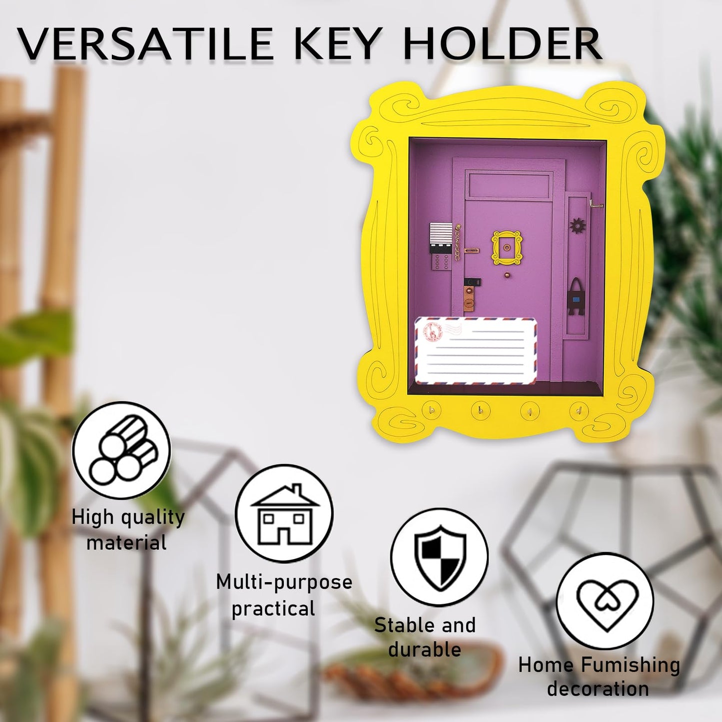 Purple Peephole Frame Key Holder
