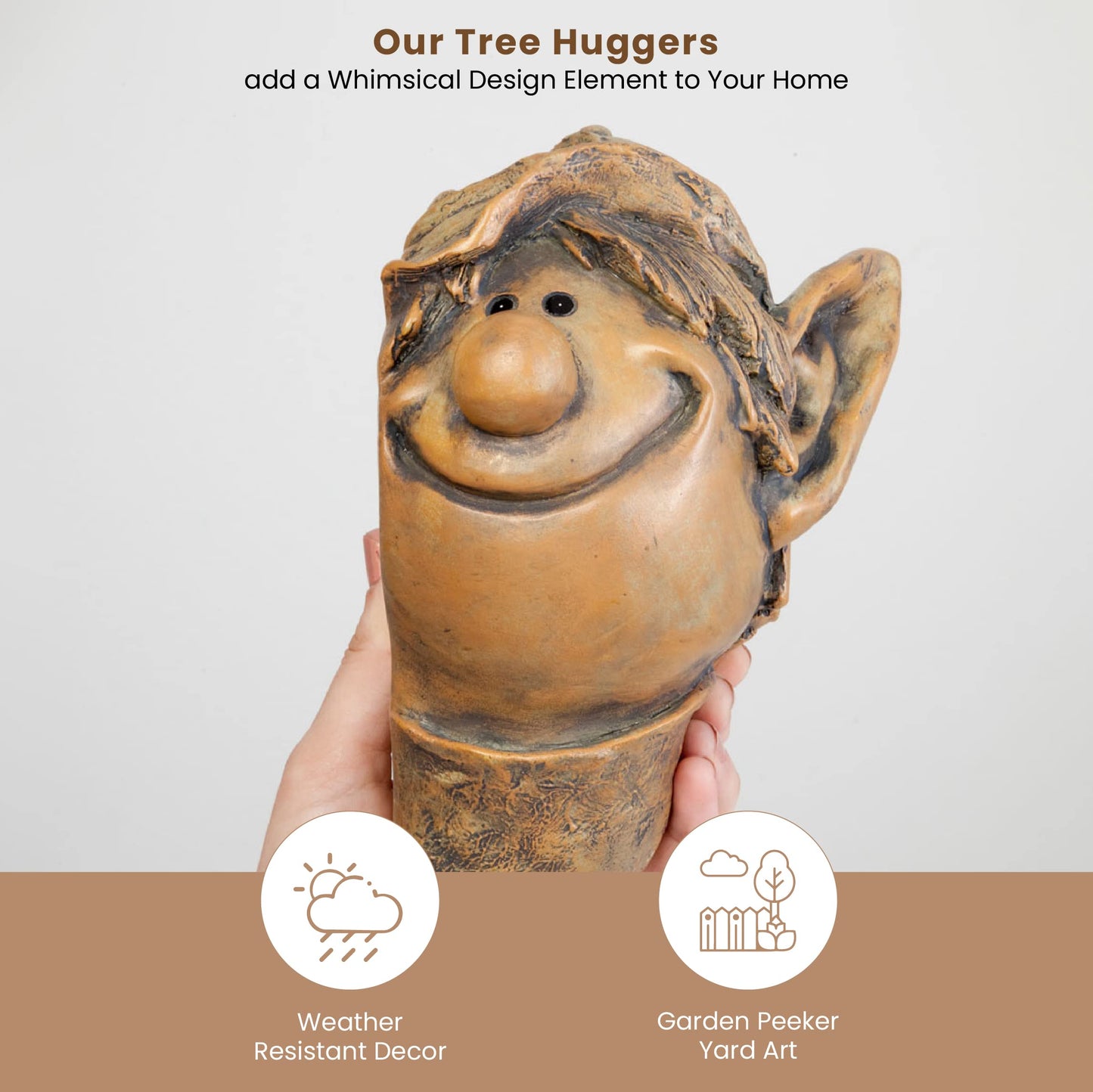 Elf Tree Hugger Yard Decoration