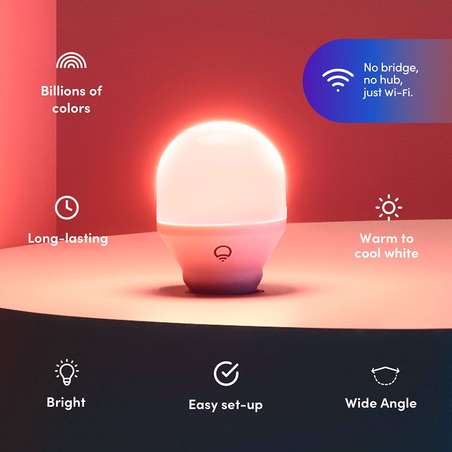 Smart LED Light Bulb (2-Pack)