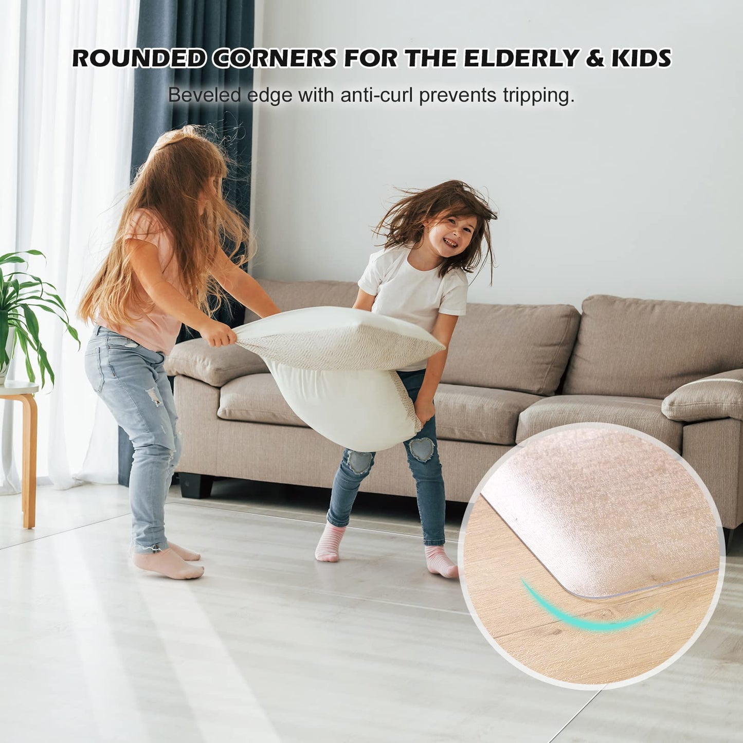Clear Vinyl Chair Mat for Hard Floors