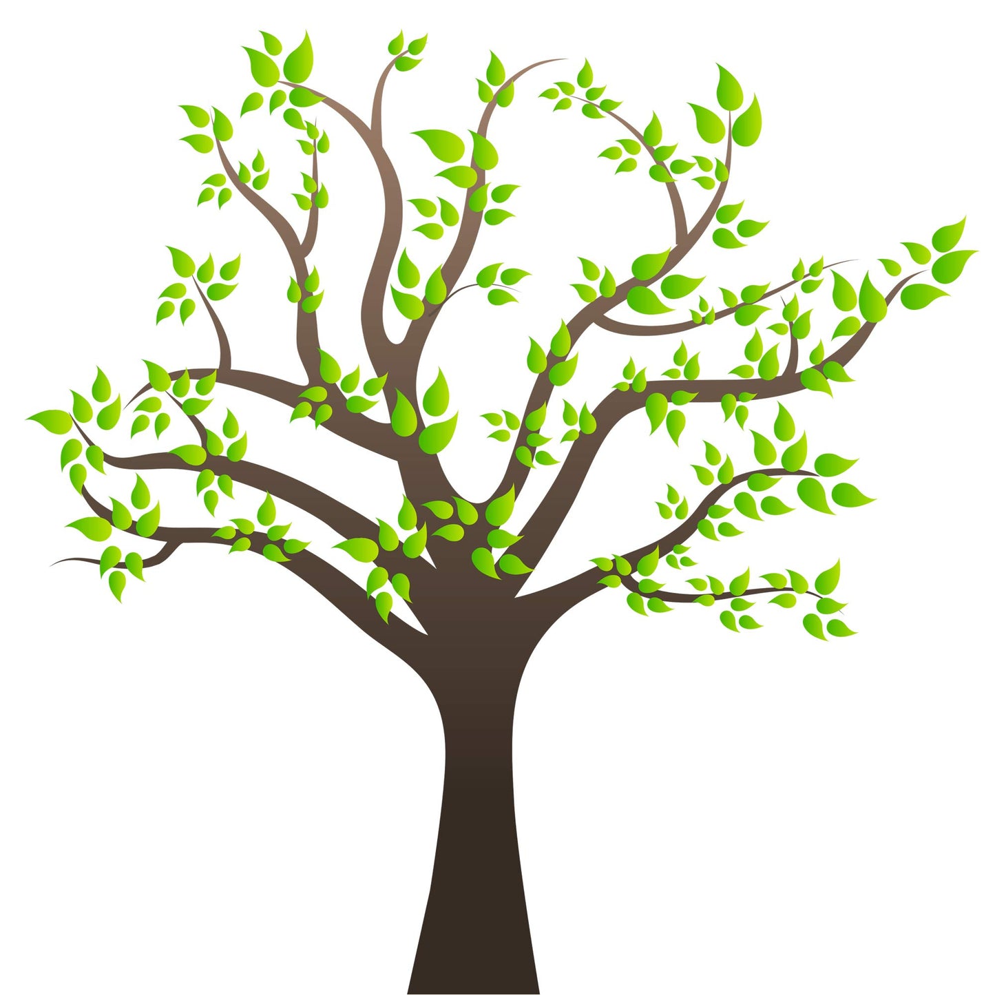 3D Green Tree Wall Stickers