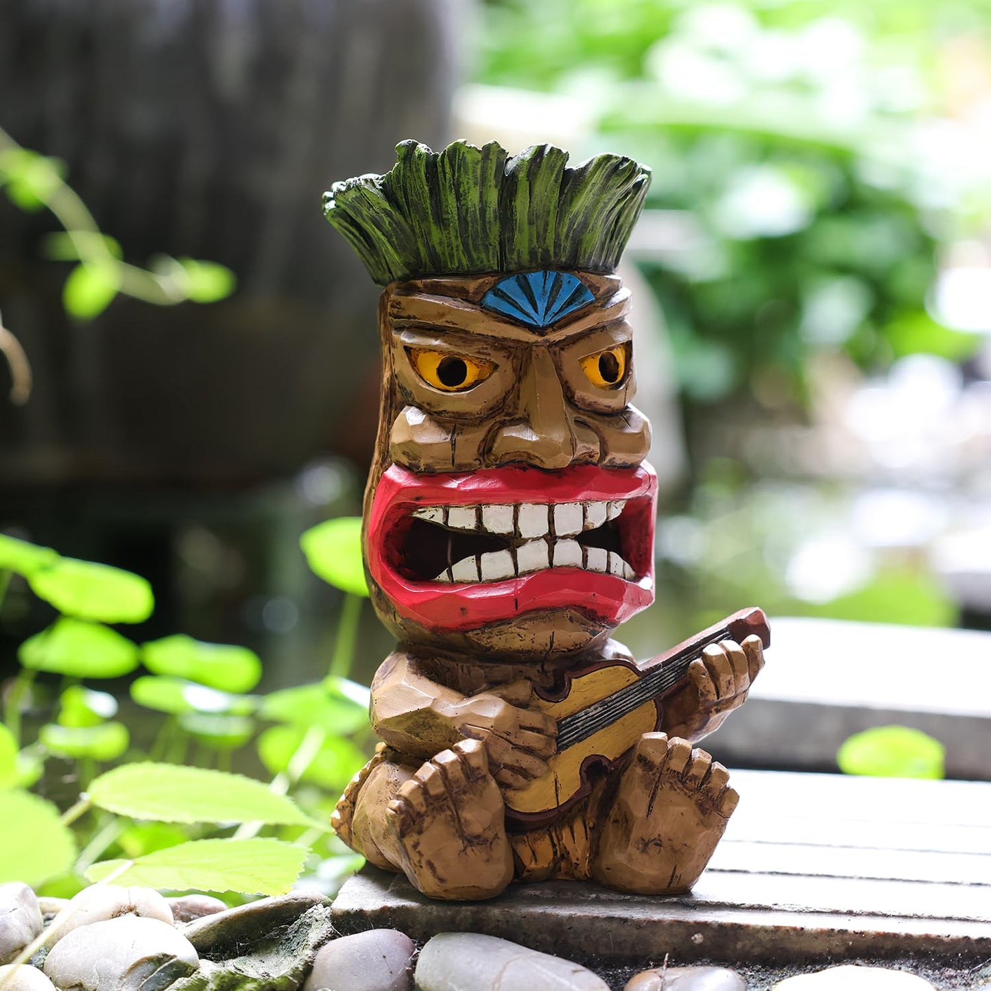 Solar Guitar Tiki Statue