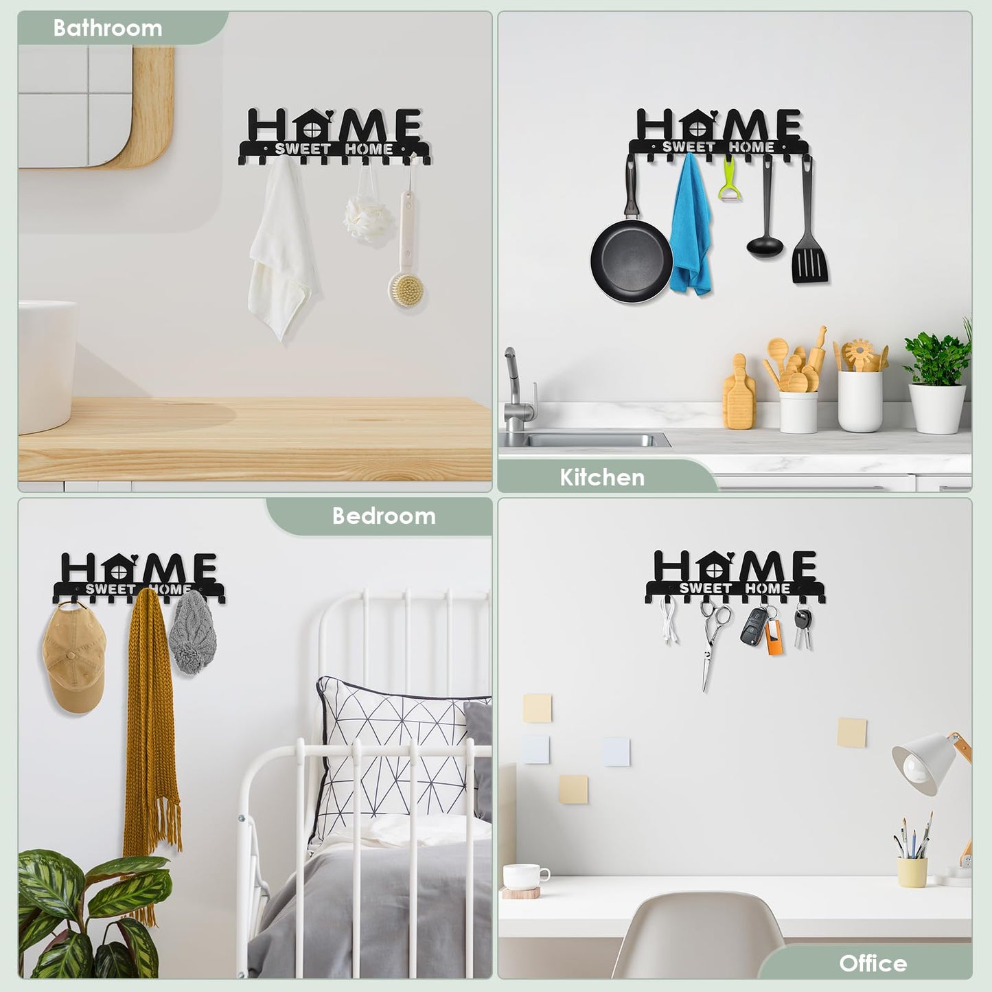 Key Holder Wall Mount with 10 Hooks