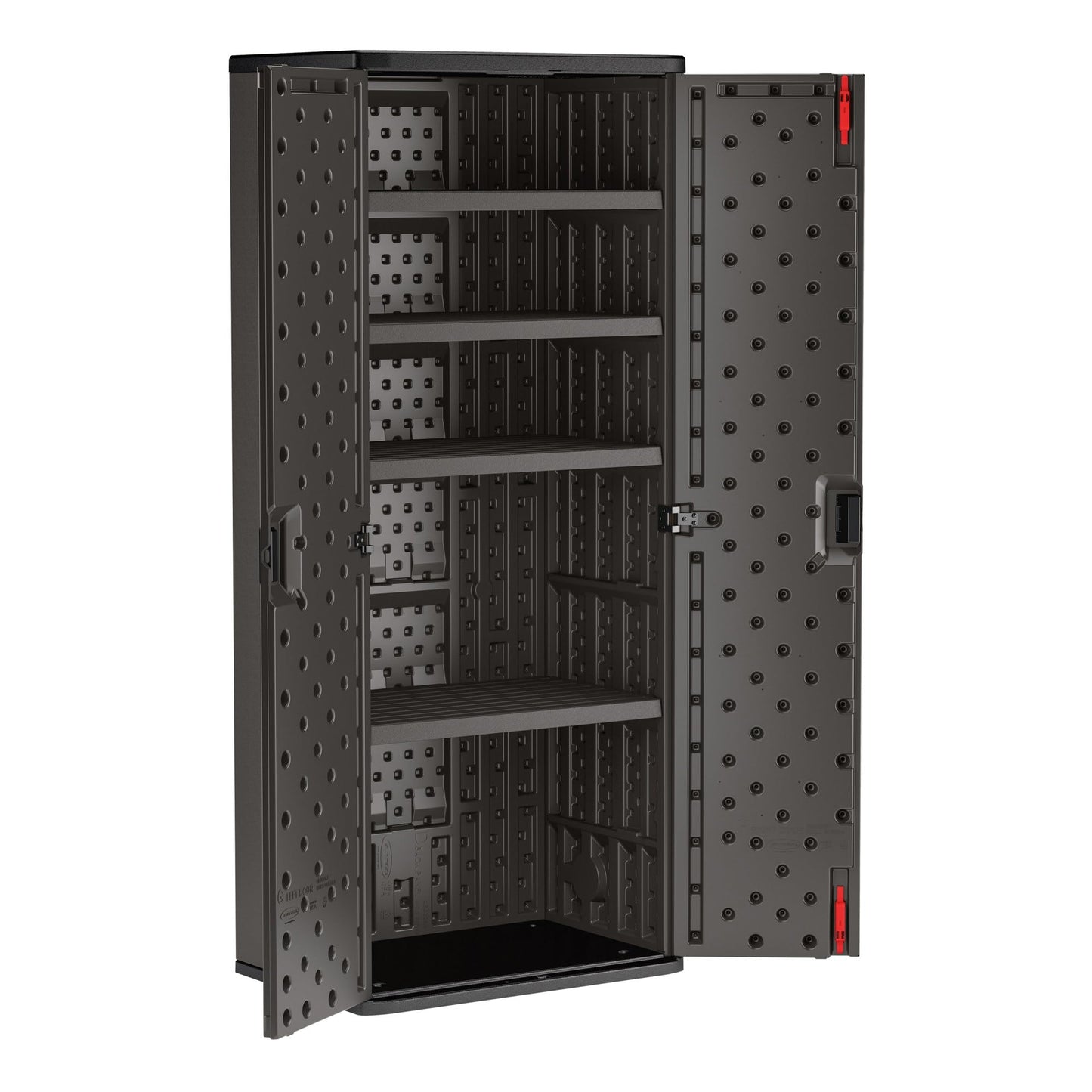 Heavy-Duty Resin Cabinet with Shelves - Black
