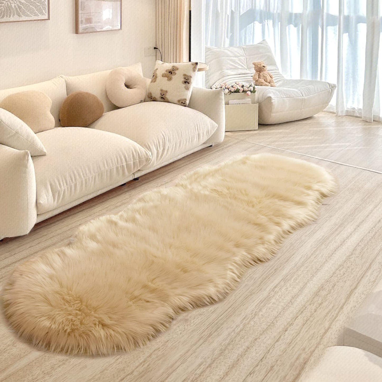 Ultra-Plush Faux Sheepskin Area Rug