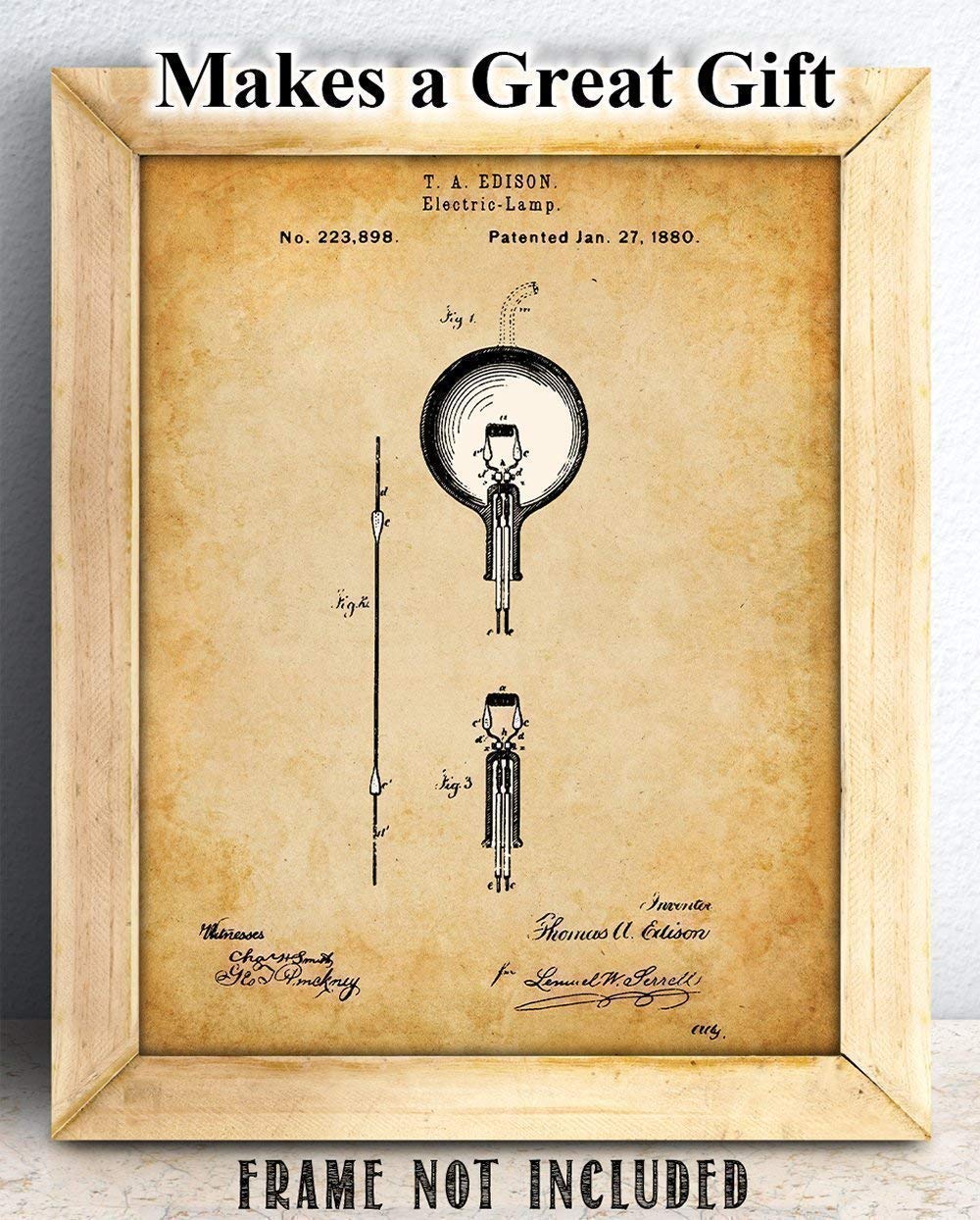Thomas Edison Patent Print