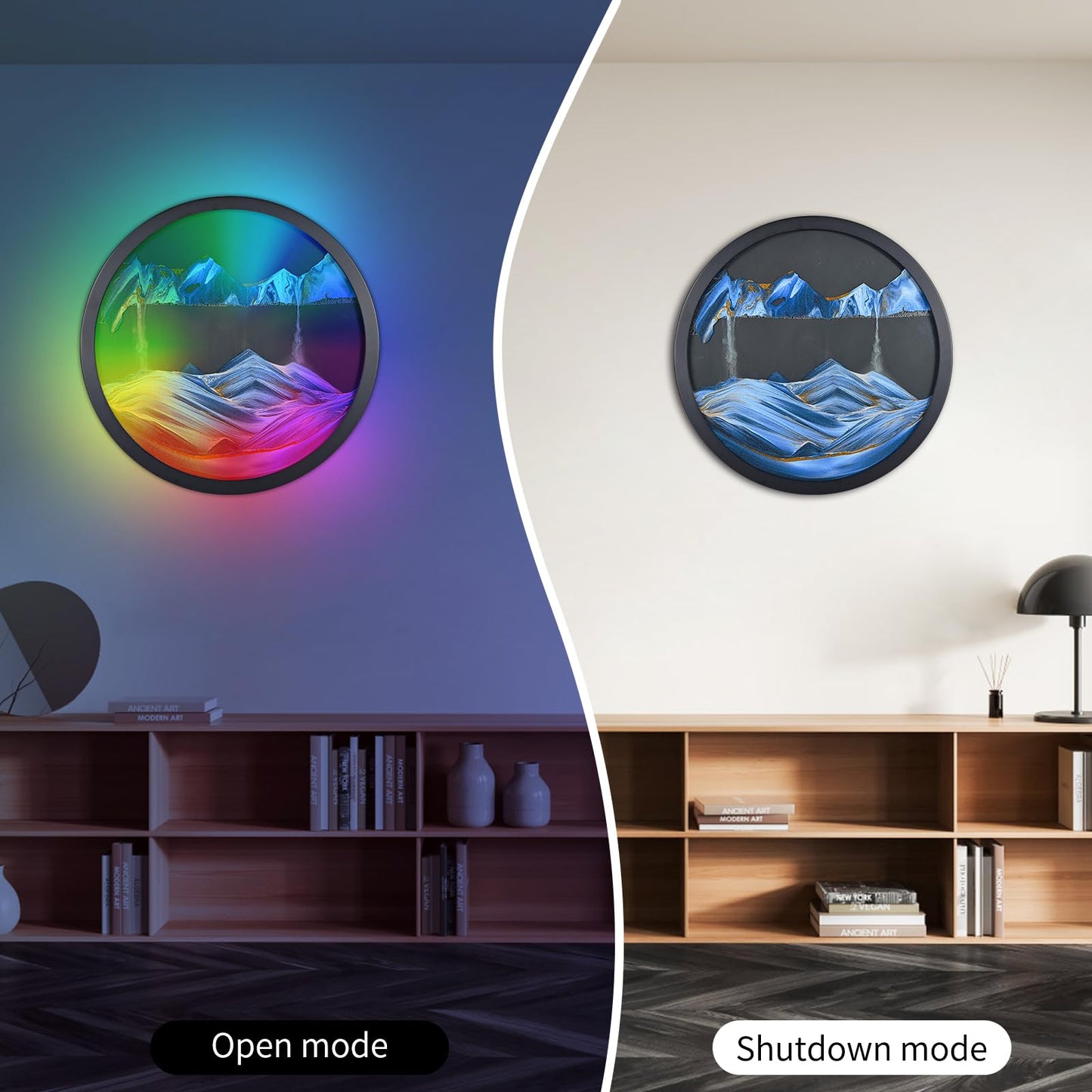 Moving Sand Art LED Wall Sconce