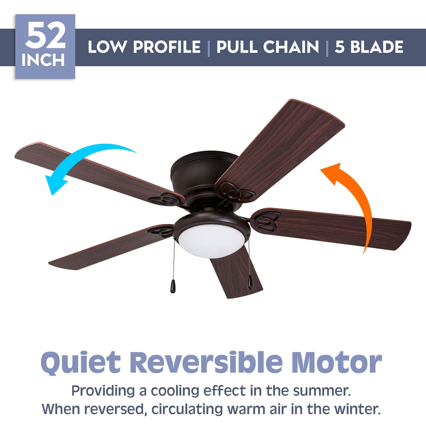 Low-Profile 52-Inch Ceiling Fan