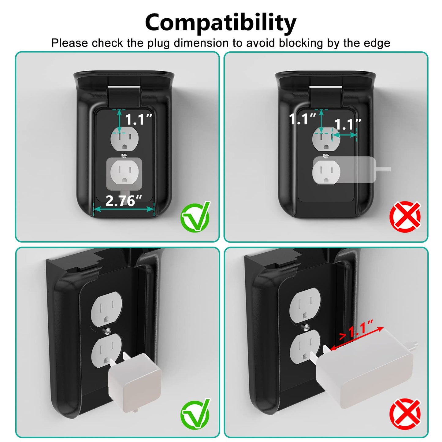 Outlet Shelf Wall Holder - 2 Pack