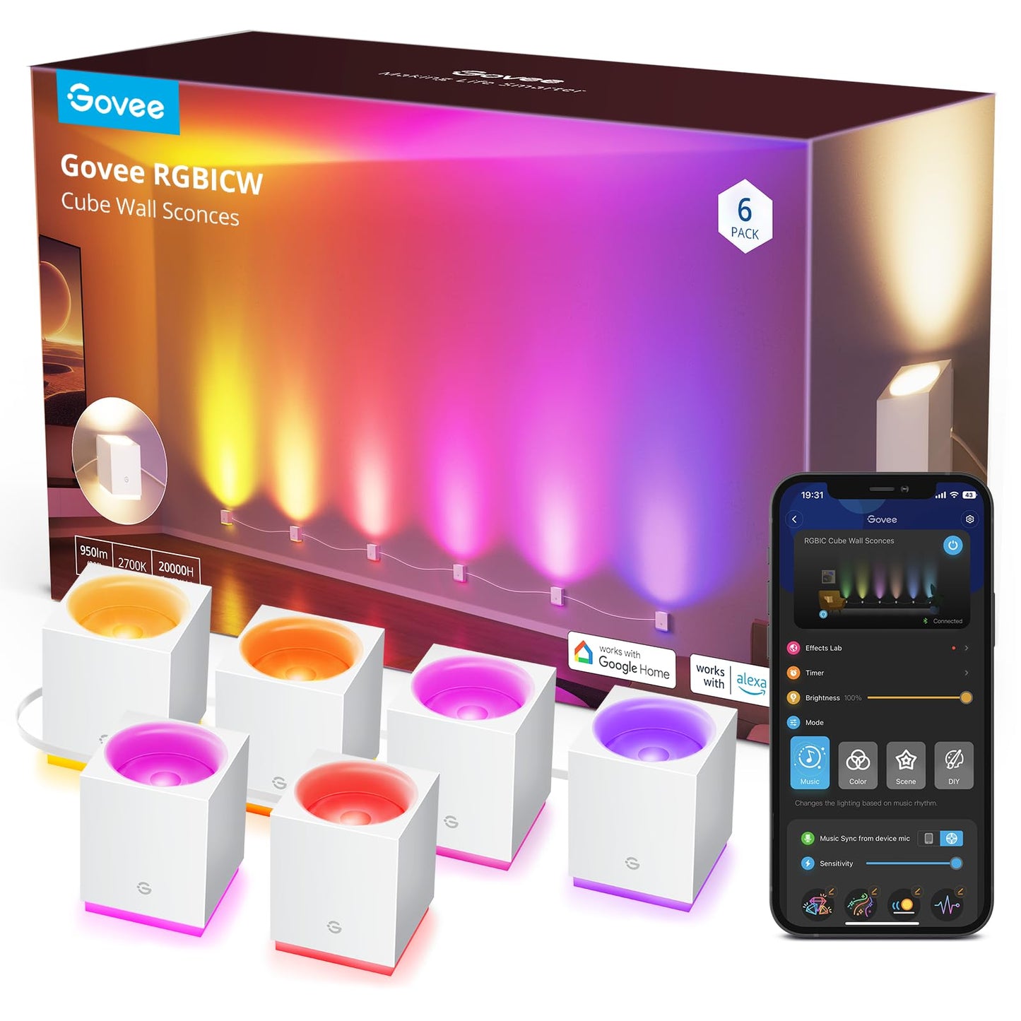 RGBIC LED Wall Sconces - Smart Lights