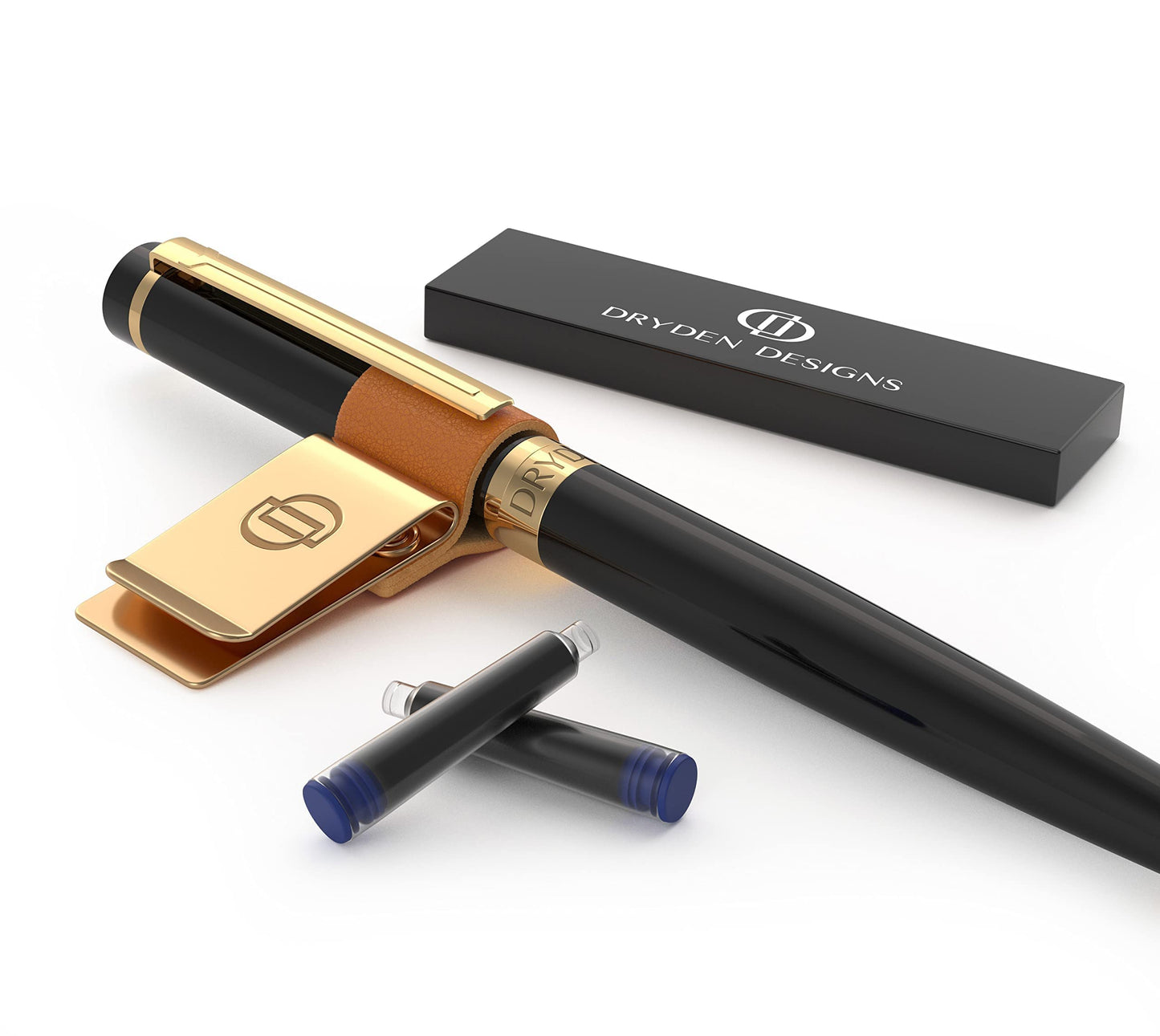 Fountain Pen and Notebook Clips Set