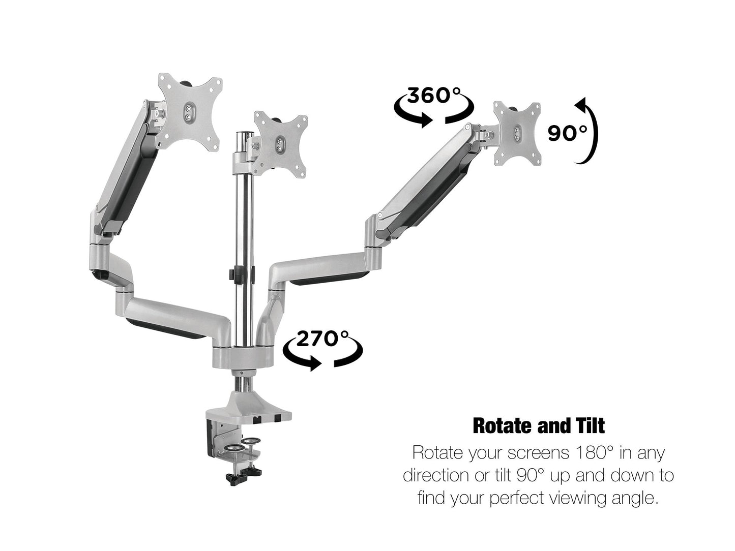 Triple Monitor Desk Mount