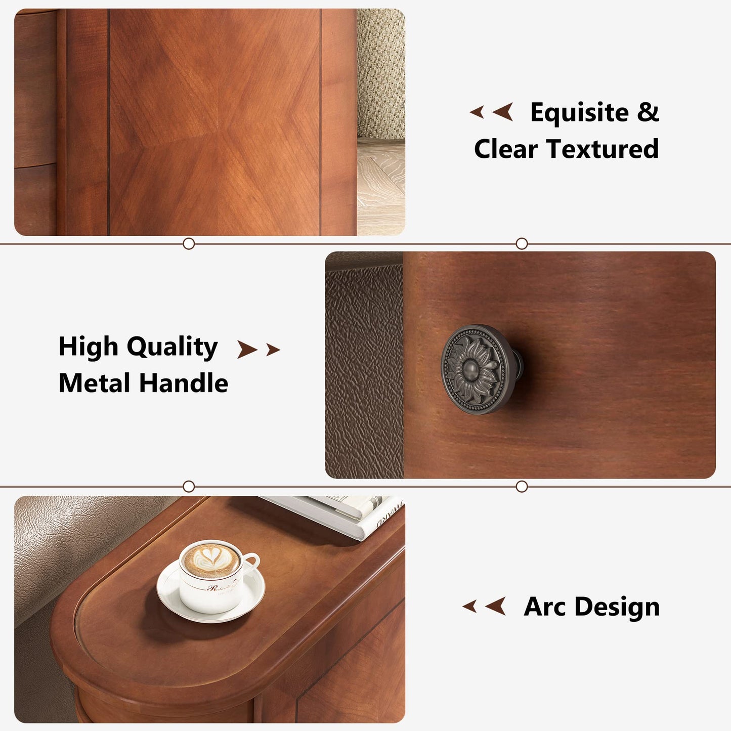 Fully Assembled Narrow Two-Drawer Side Table