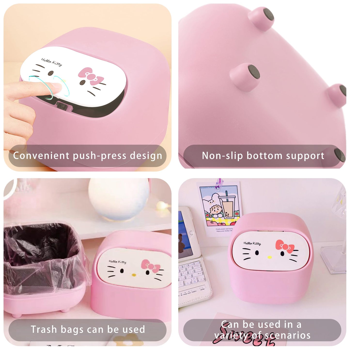 Desktop Trash Can - Cute Mini Garbage Bin