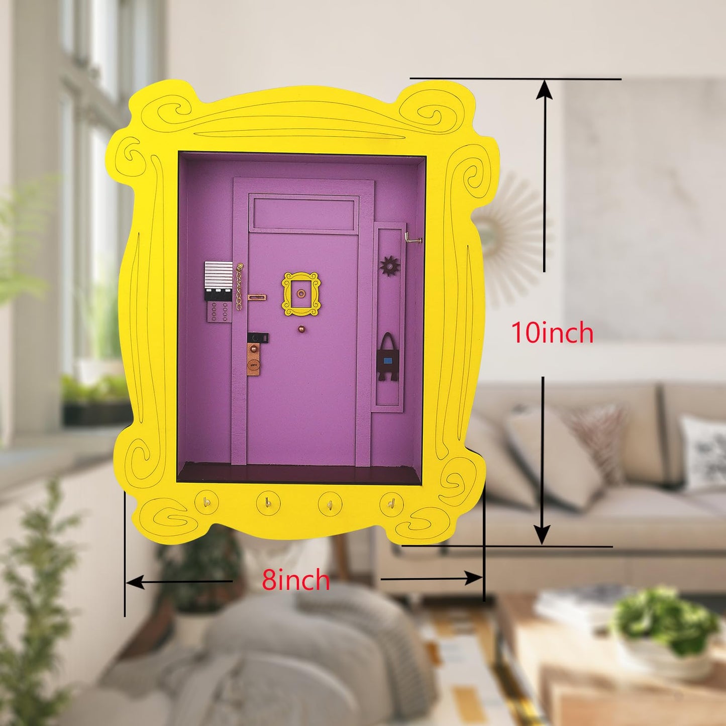 Purple Peephole Frame Key Holder