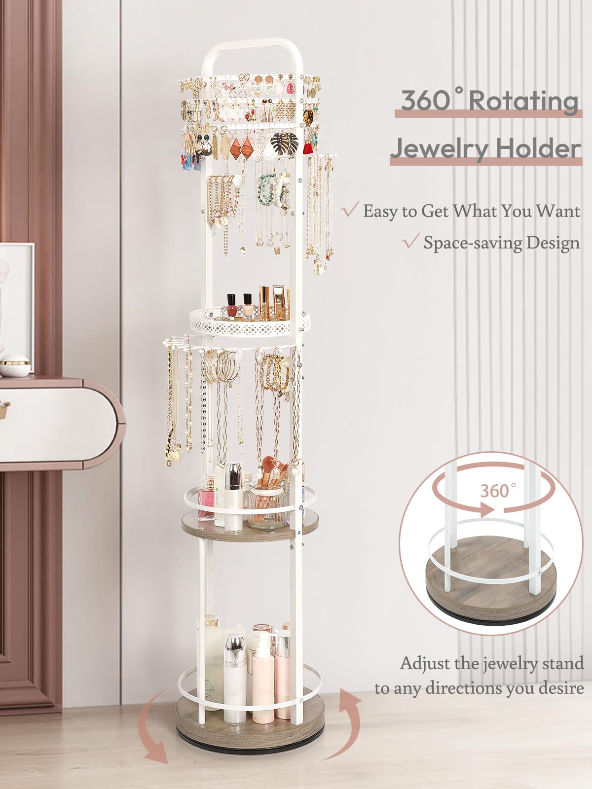Jewelry Holder Organizer - Floor Stand