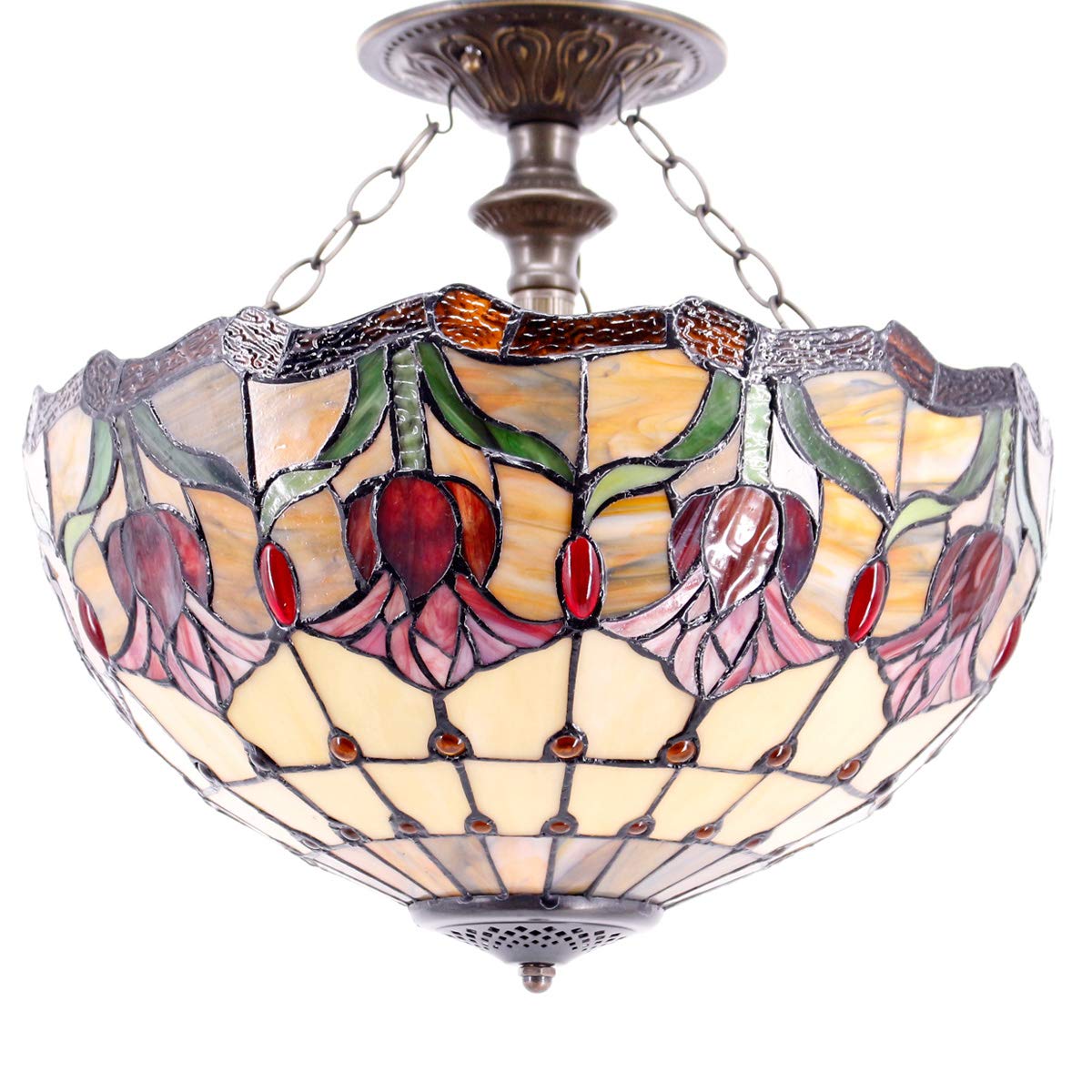 Tiffany Tulip Ceiling Light Fixture