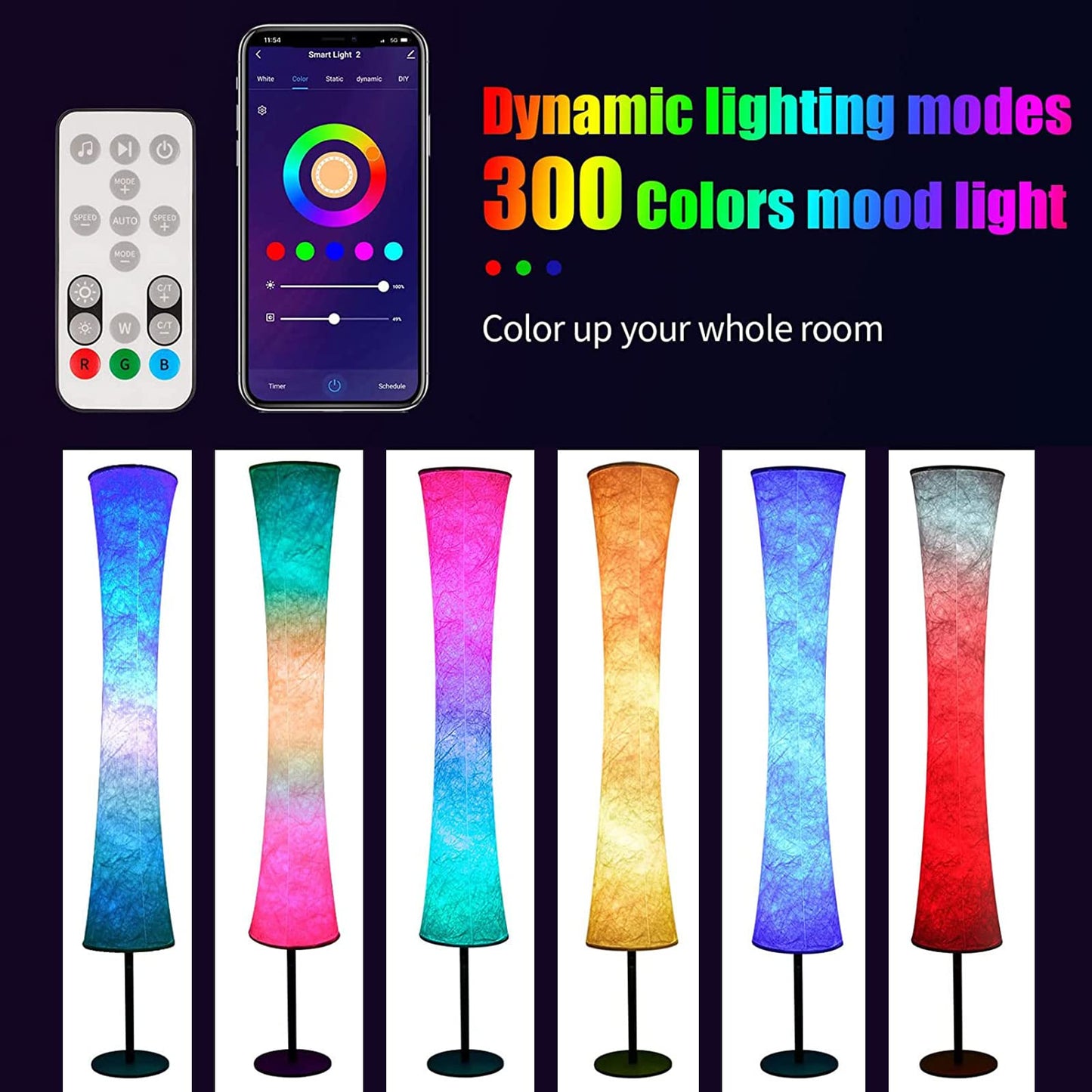 Smart Floor Lamp with RGB Color Changing