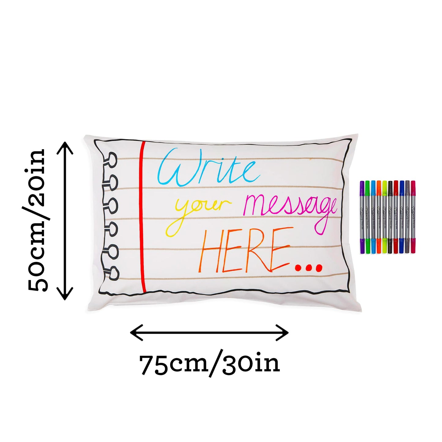 Coloring Pillowcase for Kids with Washable Markers