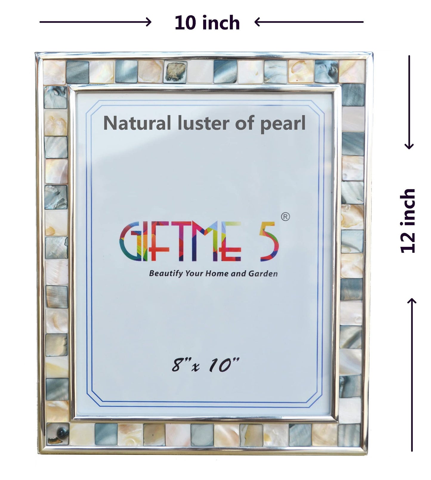 Mosaic 8x10 Picture Frame with Mother of Pearl