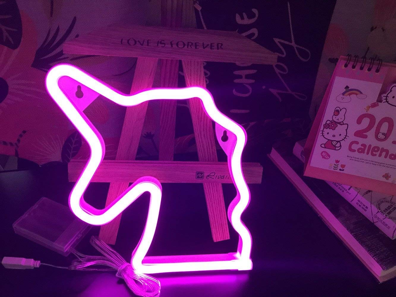 Neon Unicorn Night Light