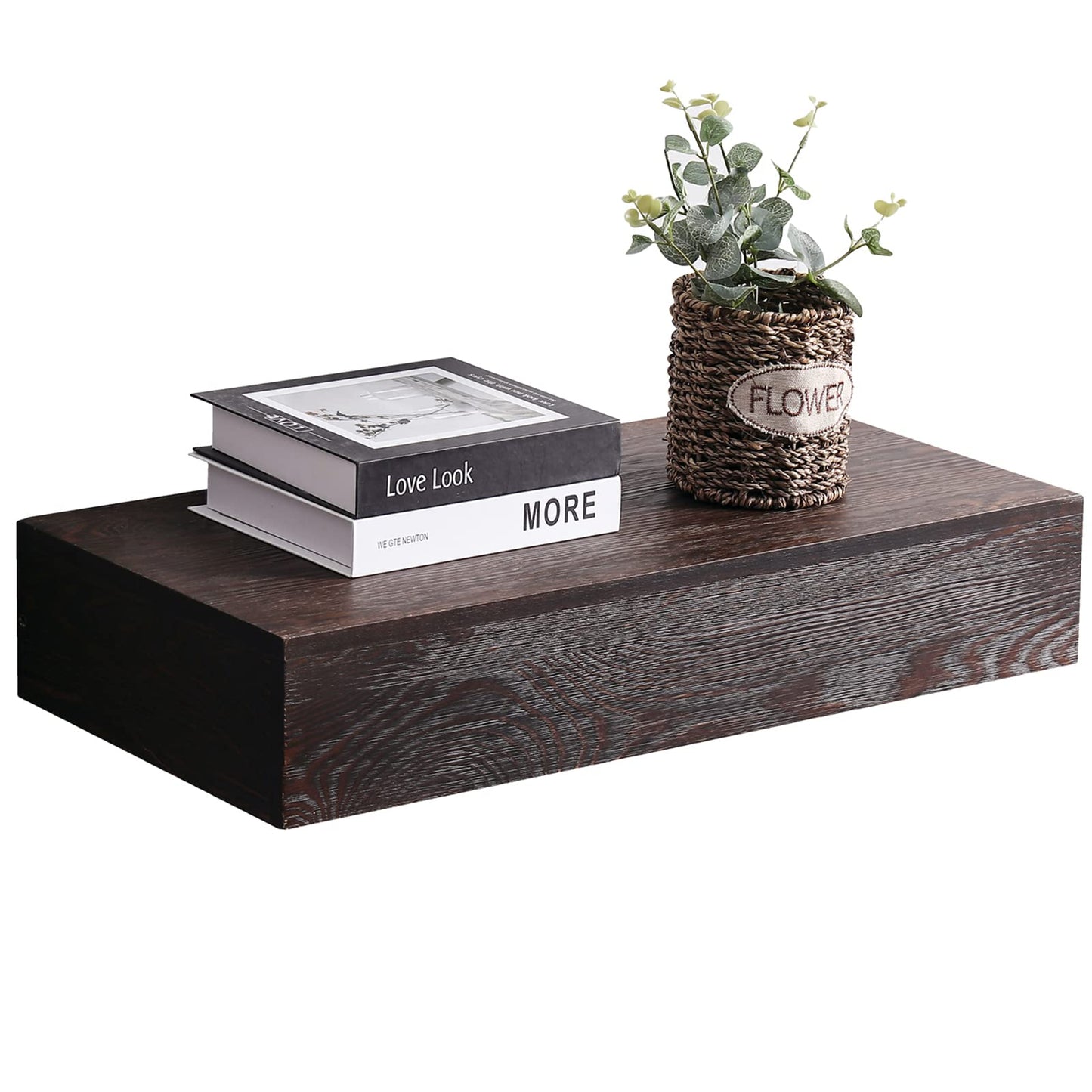Rustic Floating Shelf with Hidden Compartment