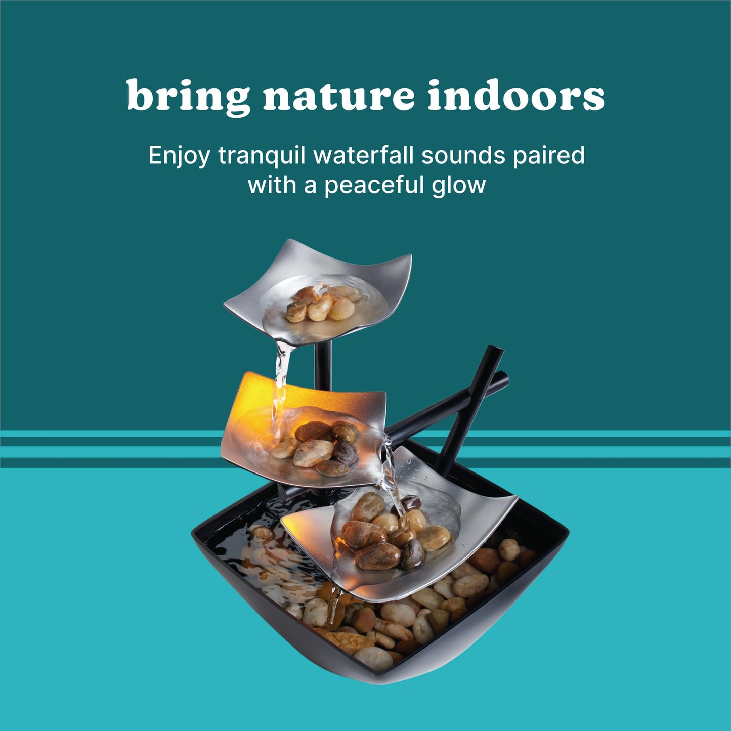 Tranquil Tabletop Fountain with Gentle Water Flow