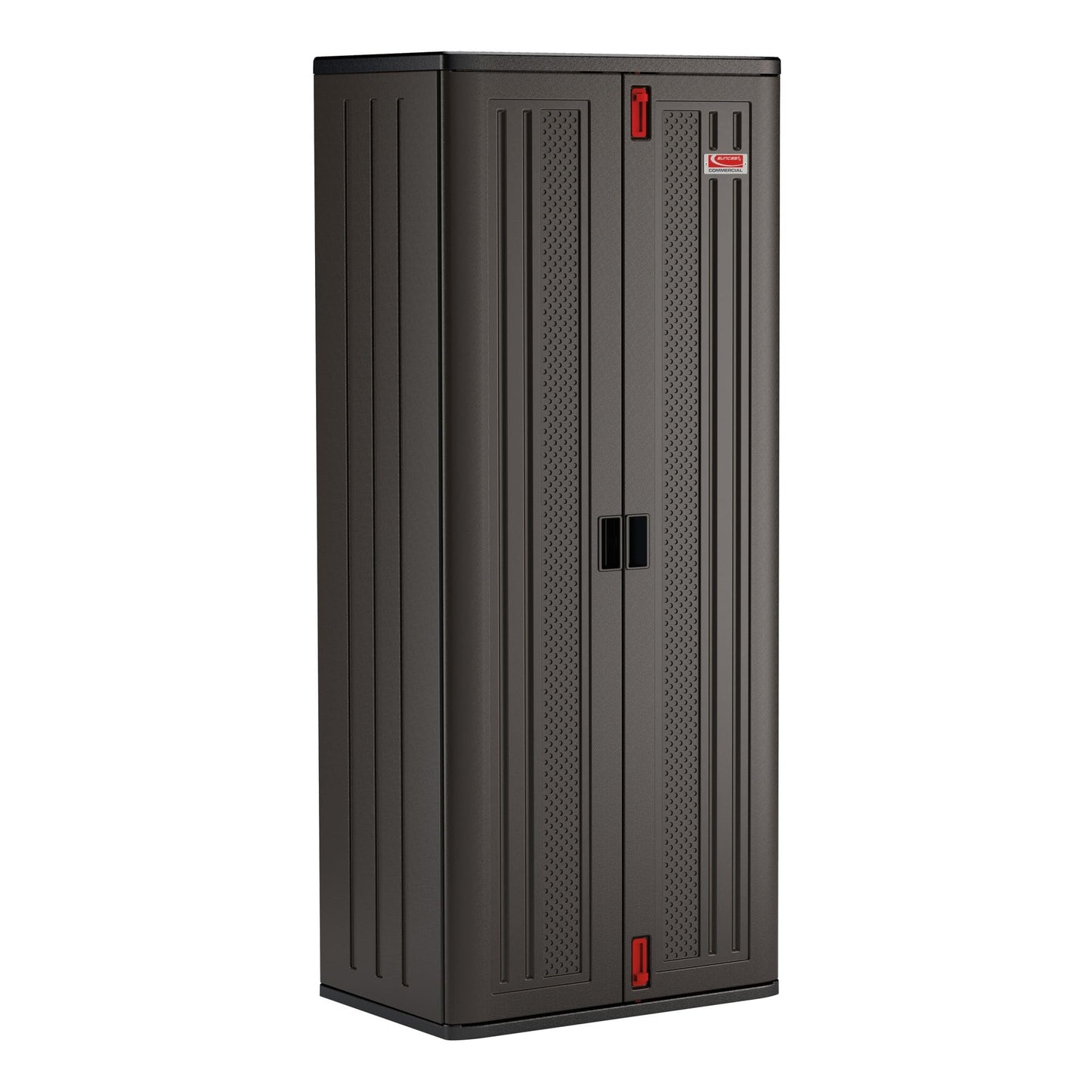 Heavy-Duty Resin Cabinet with Shelves - Black