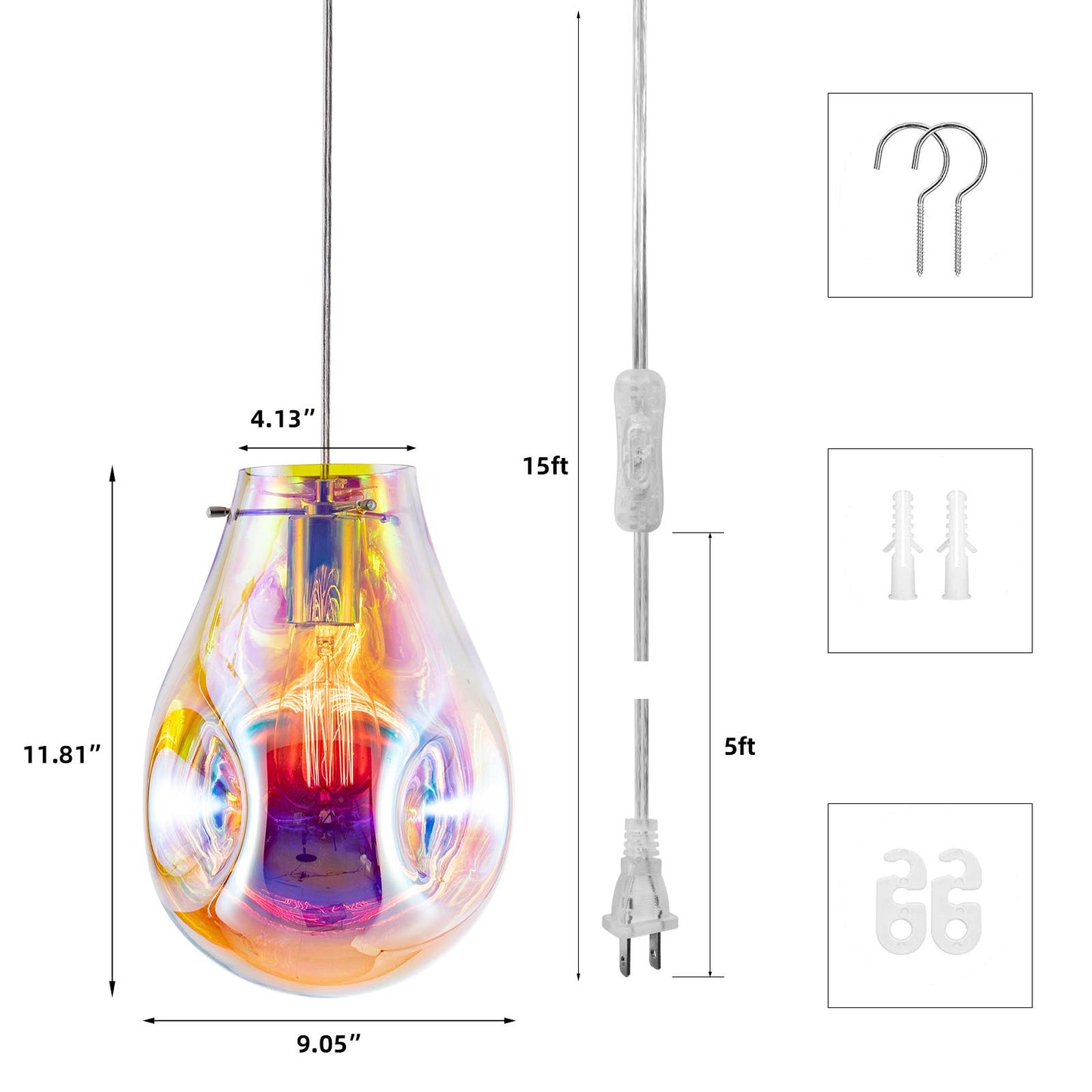 Colorful Glass Pendant Light