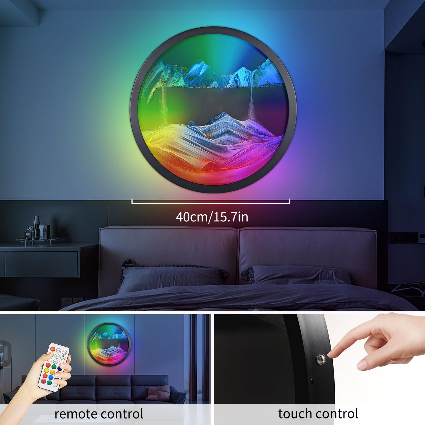 Moving Sand Art LED Wall Sconce