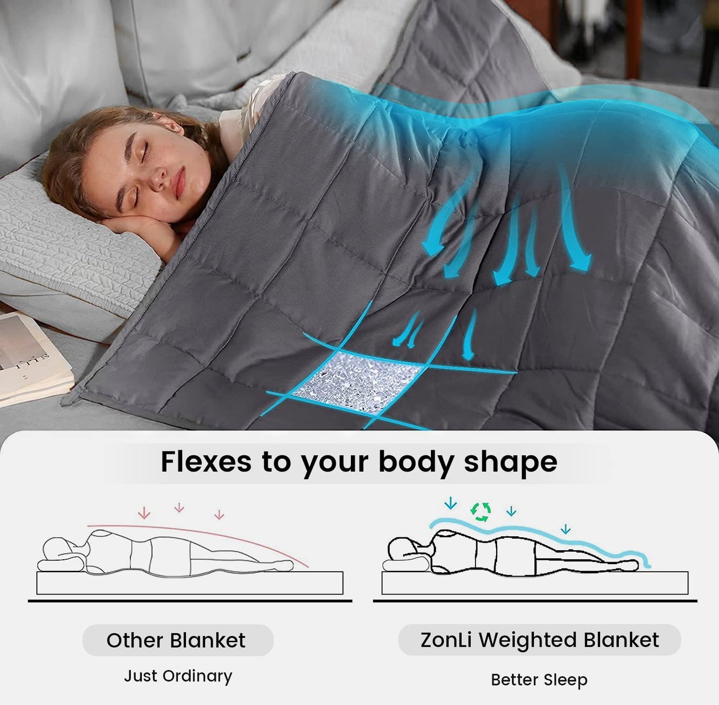 Weighted Blanket with Glass Beads
