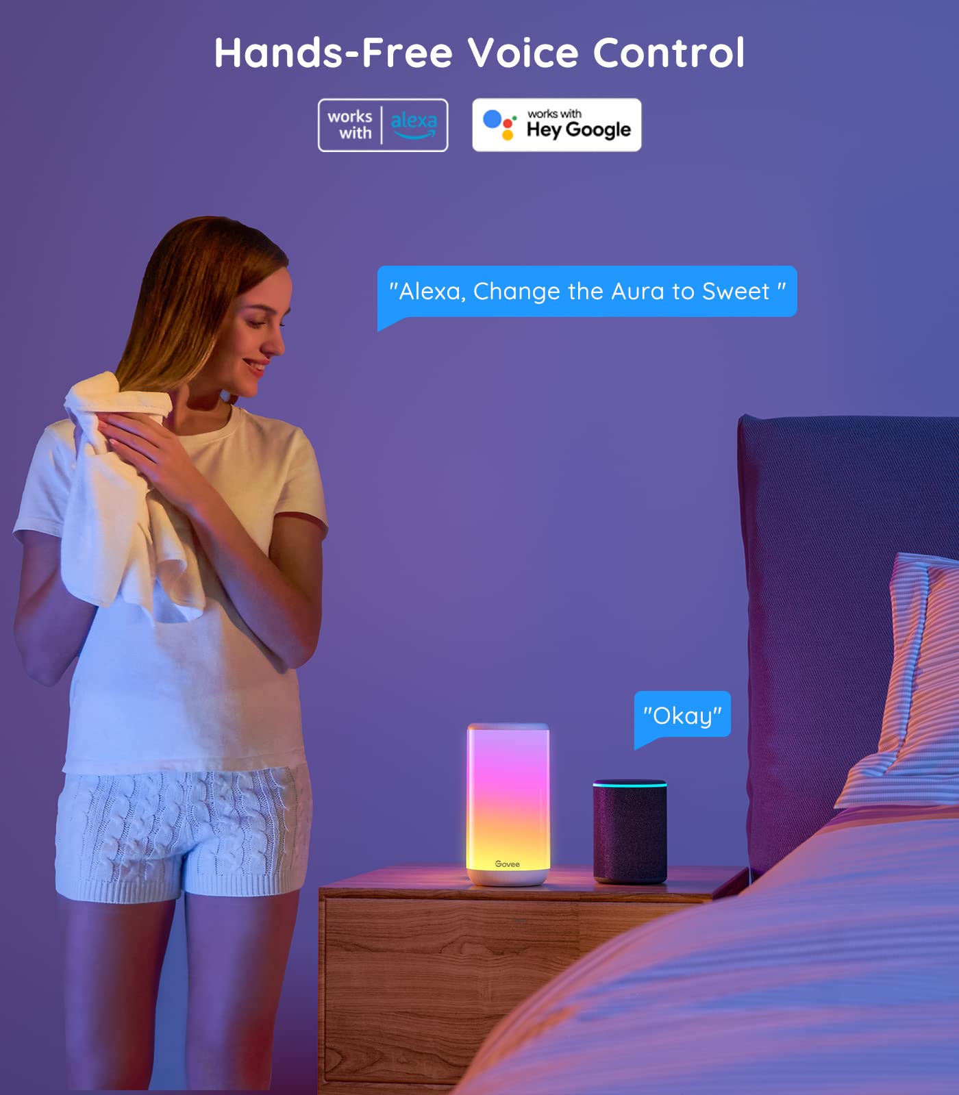 RGBIC Table Lamp - Smart, Music Sync