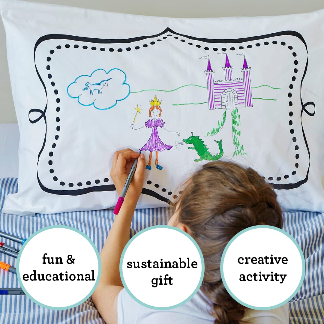 Coloring Pillowcase for Kids with Washable Markers