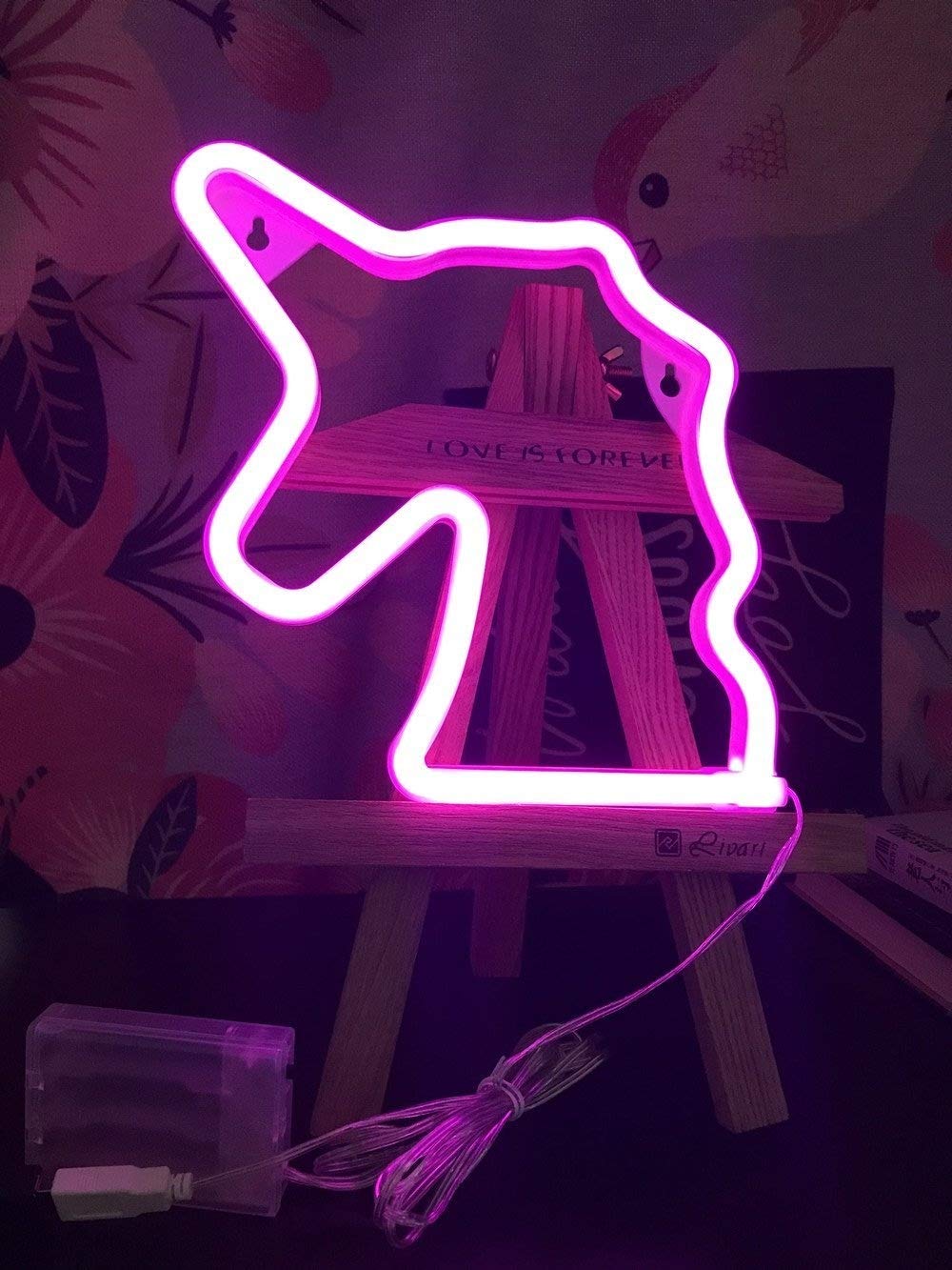 Neon Unicorn Night Light