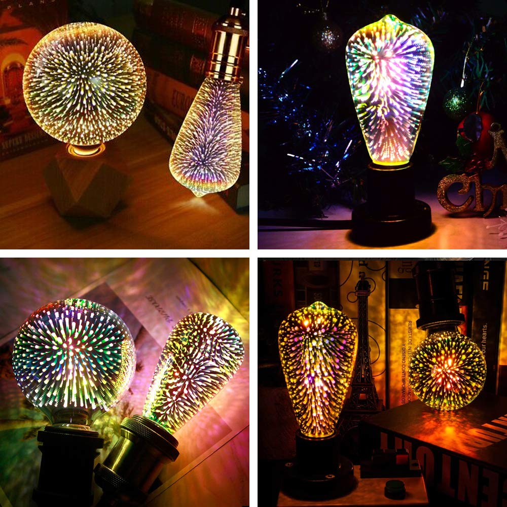 3D Fireworks Effect LED Light Bulbs