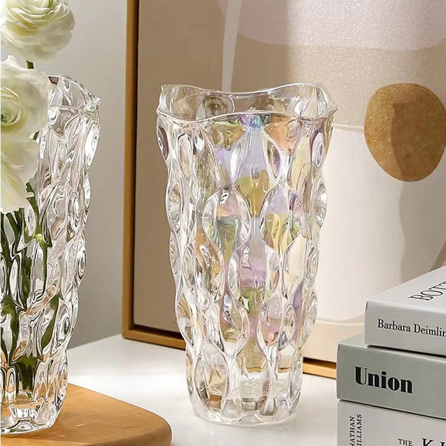 Elegant Tall Clear Glass Vase: Showcase Your Blooms