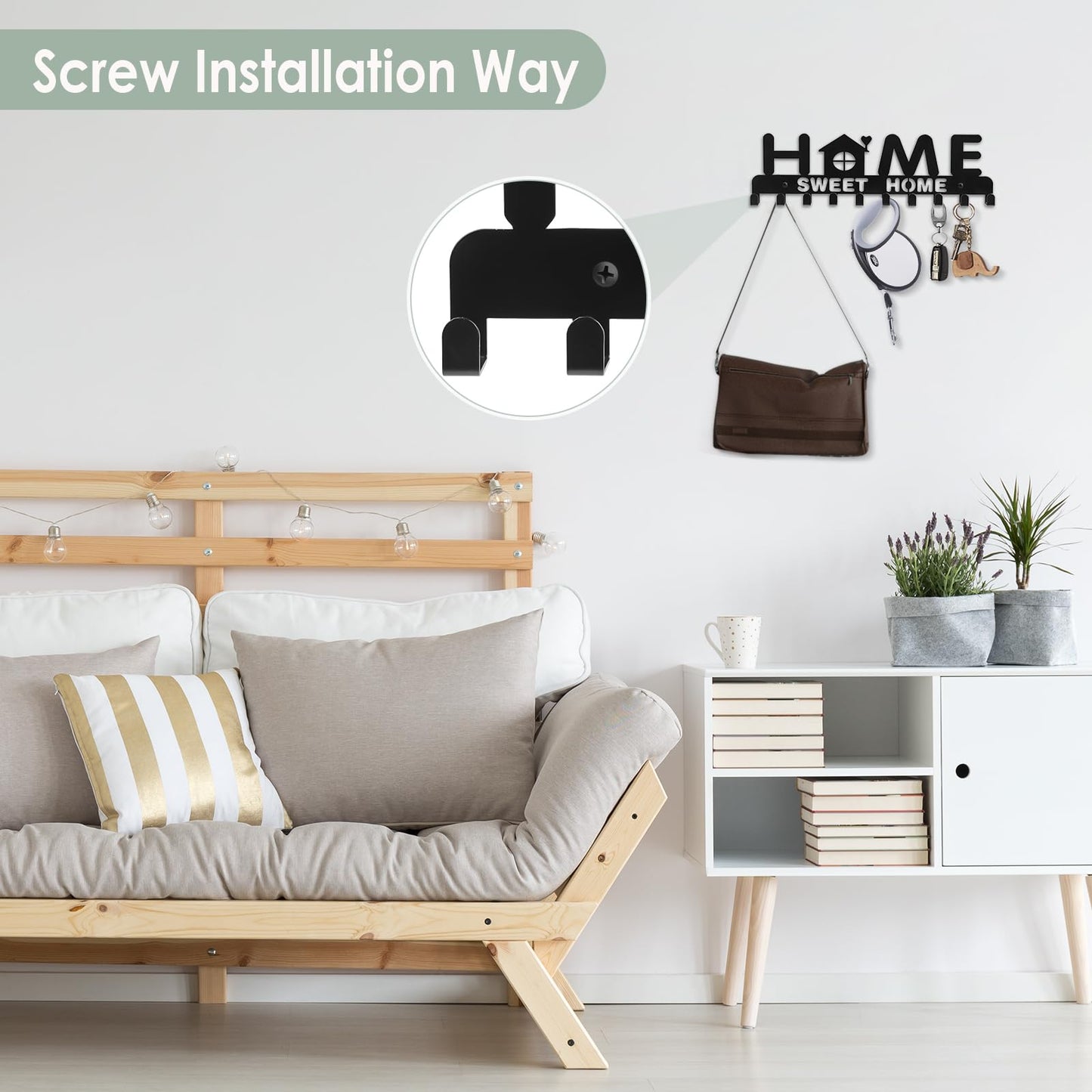 Key Holder Wall Mount with 10 Hooks