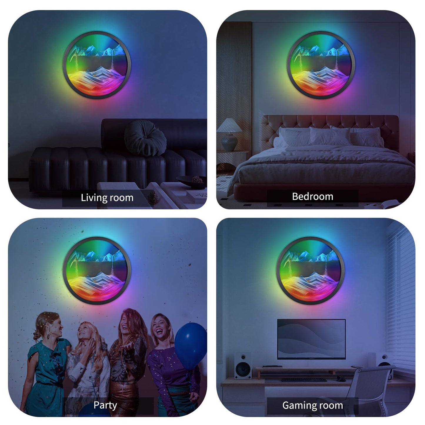 Moving Sand Art LED Wall Sconce