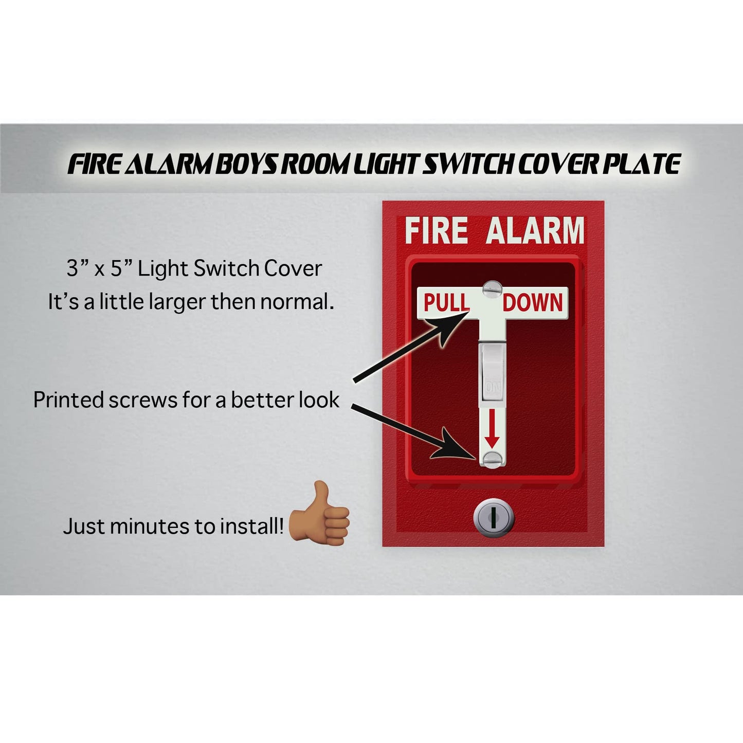 Fire Alarm Light Switch Plate Cover