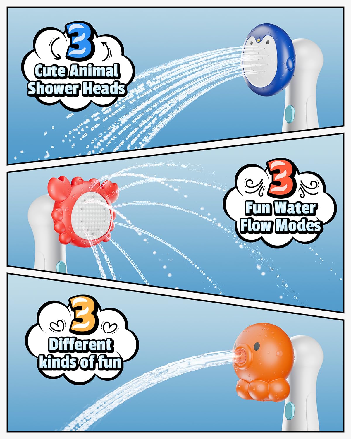 LED Baby Bath Toys with Temperature Display