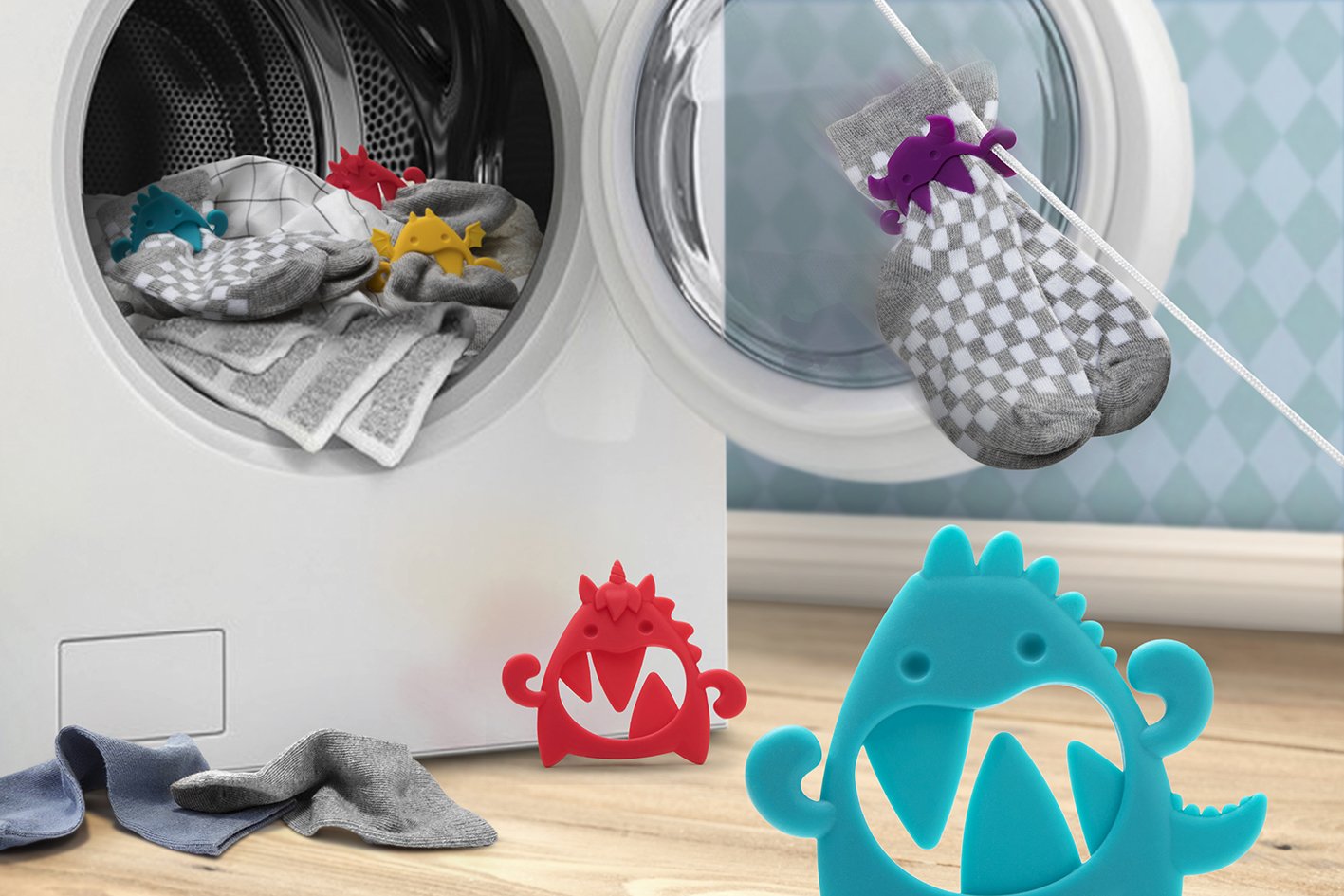 OTOTO SOCK MONSTERS Laundry Sock Locks