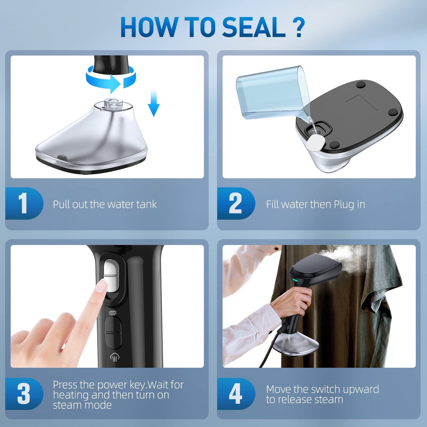 Portable 1800W Garment Steamer