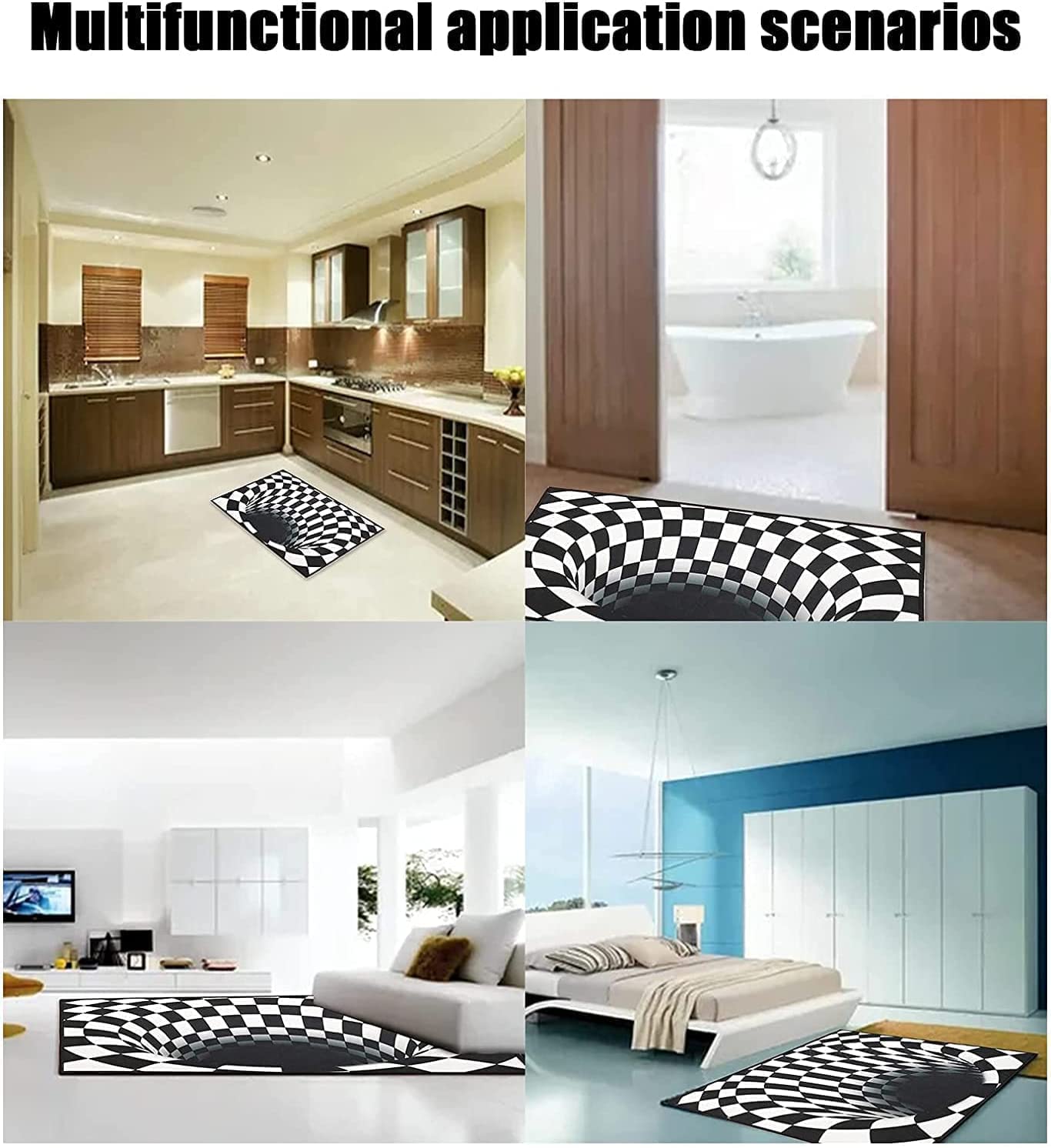 NUYKOUY YAOSH 3D Visual Optical Floor Mat
