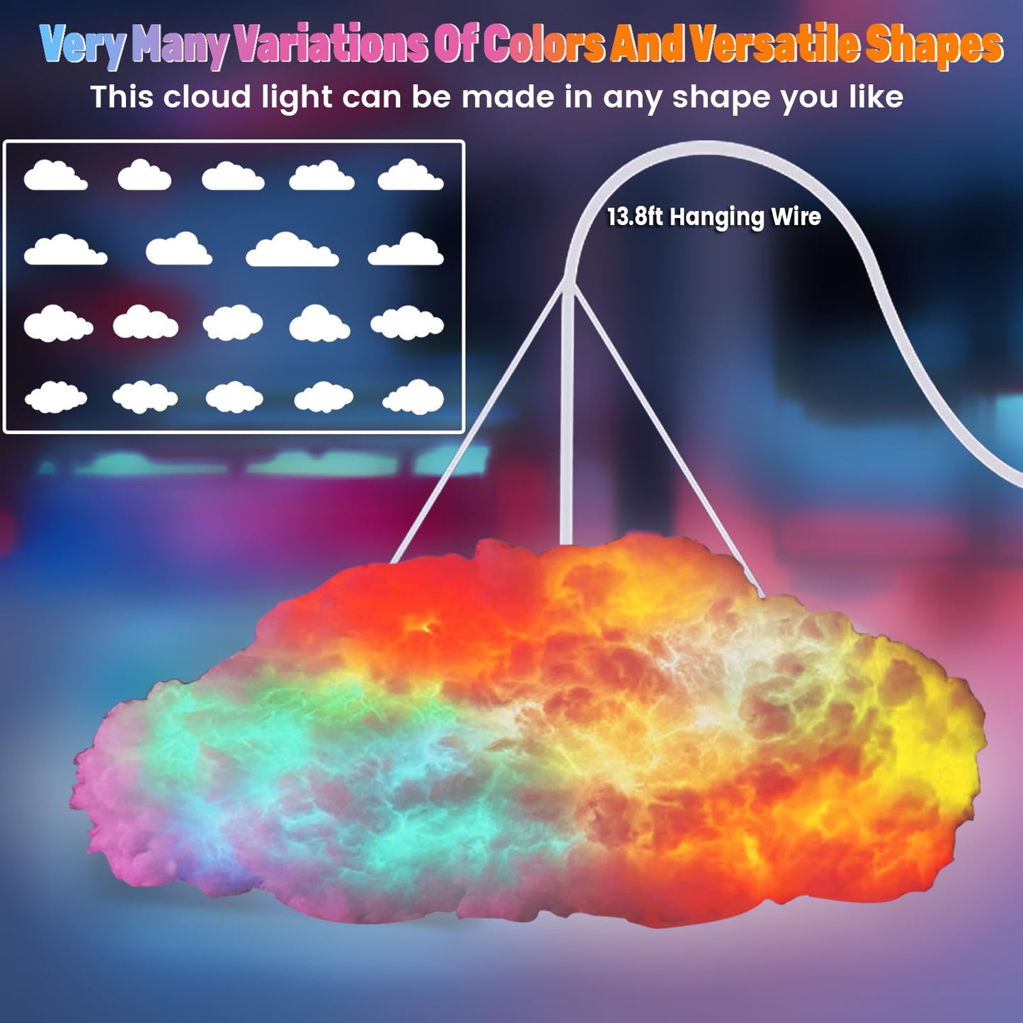 Cloud LED Lights with Music Sync