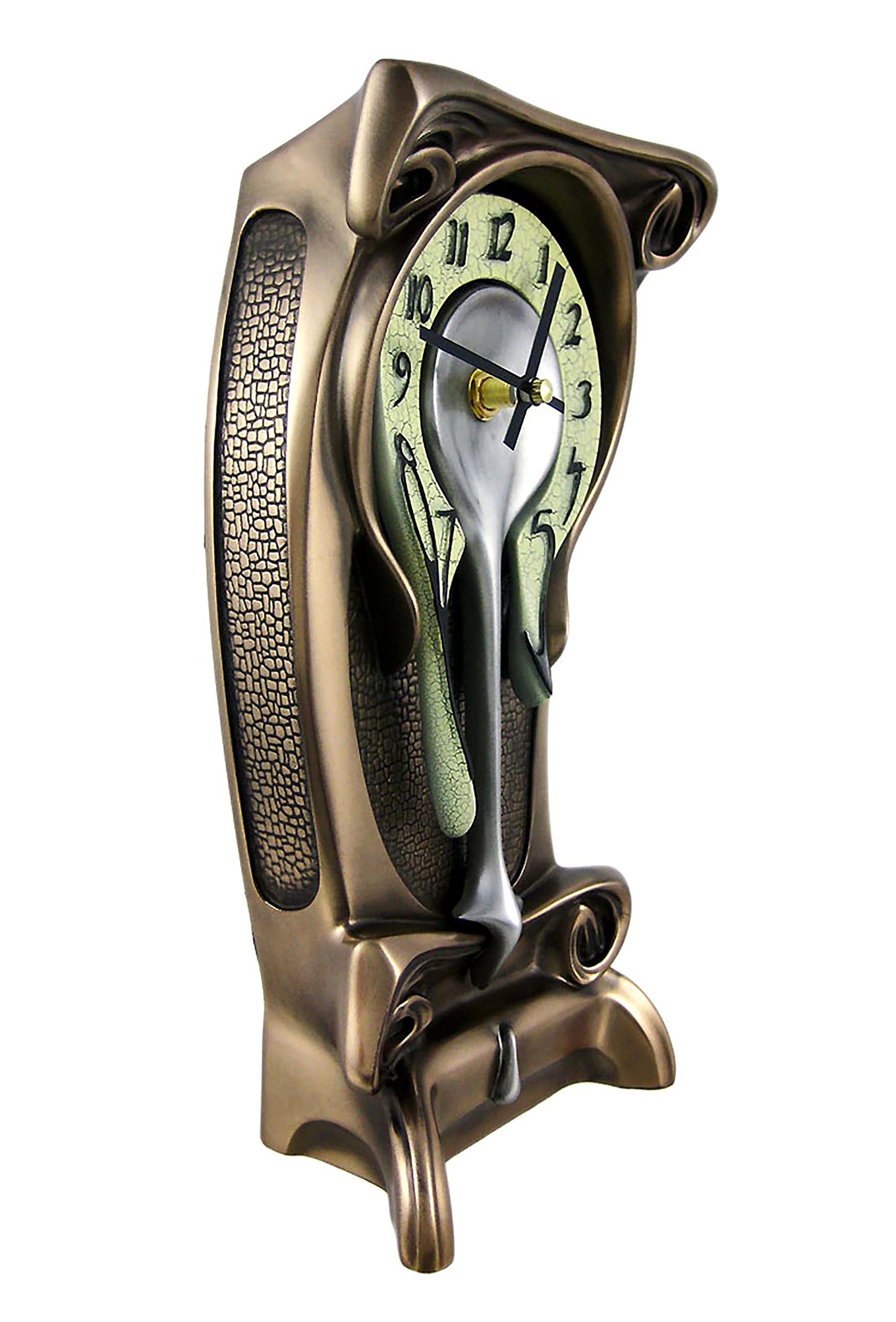 Art Nouveau Bronze Melting Table Clock