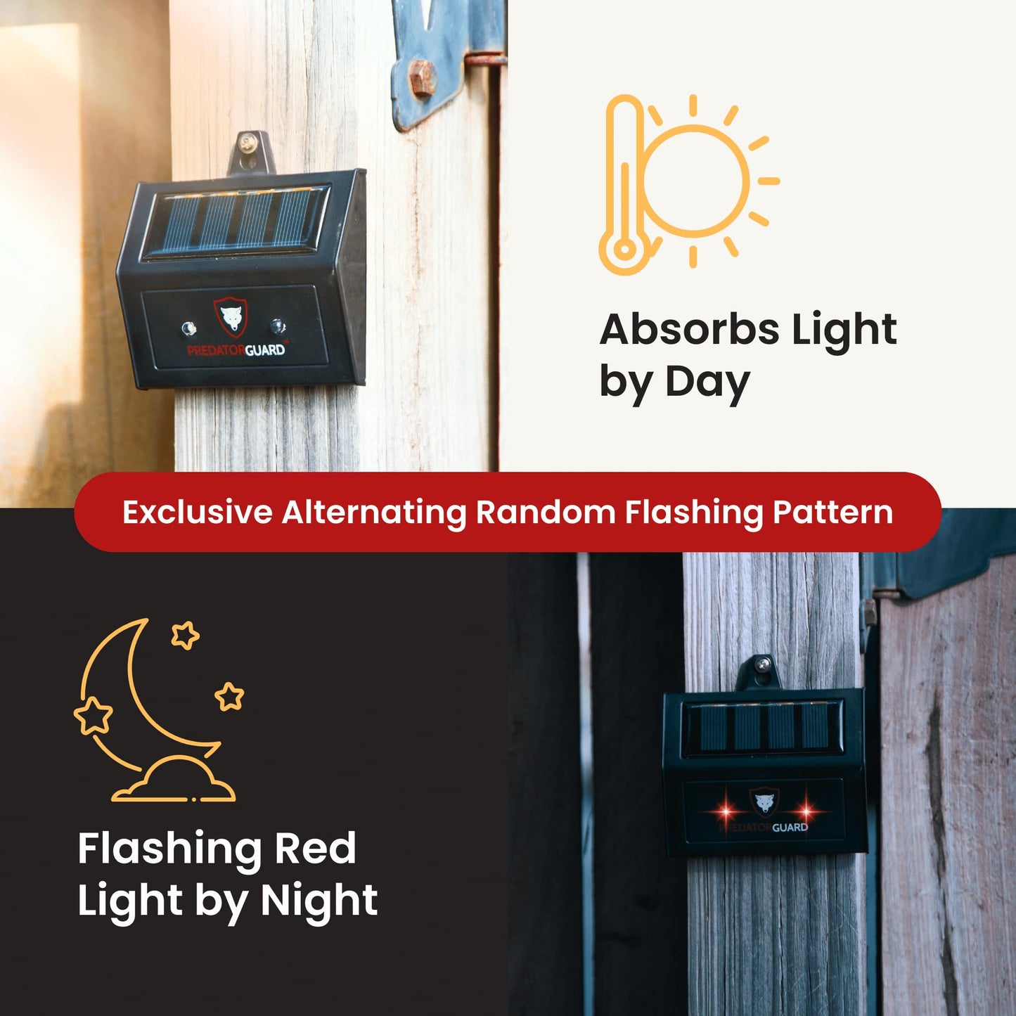 Solar Predator Deterrent Light - Nocturnal Animal Repeller