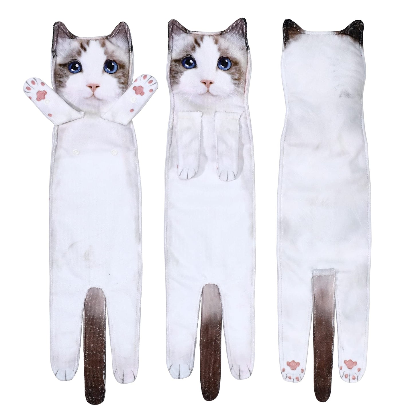 Cat Funny Hand Towels for Bathroom