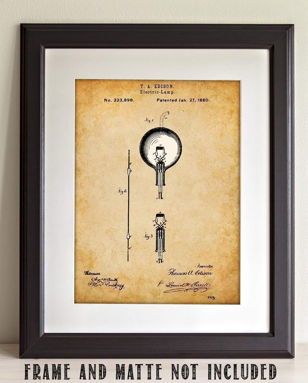 Thomas Edison Patent Print