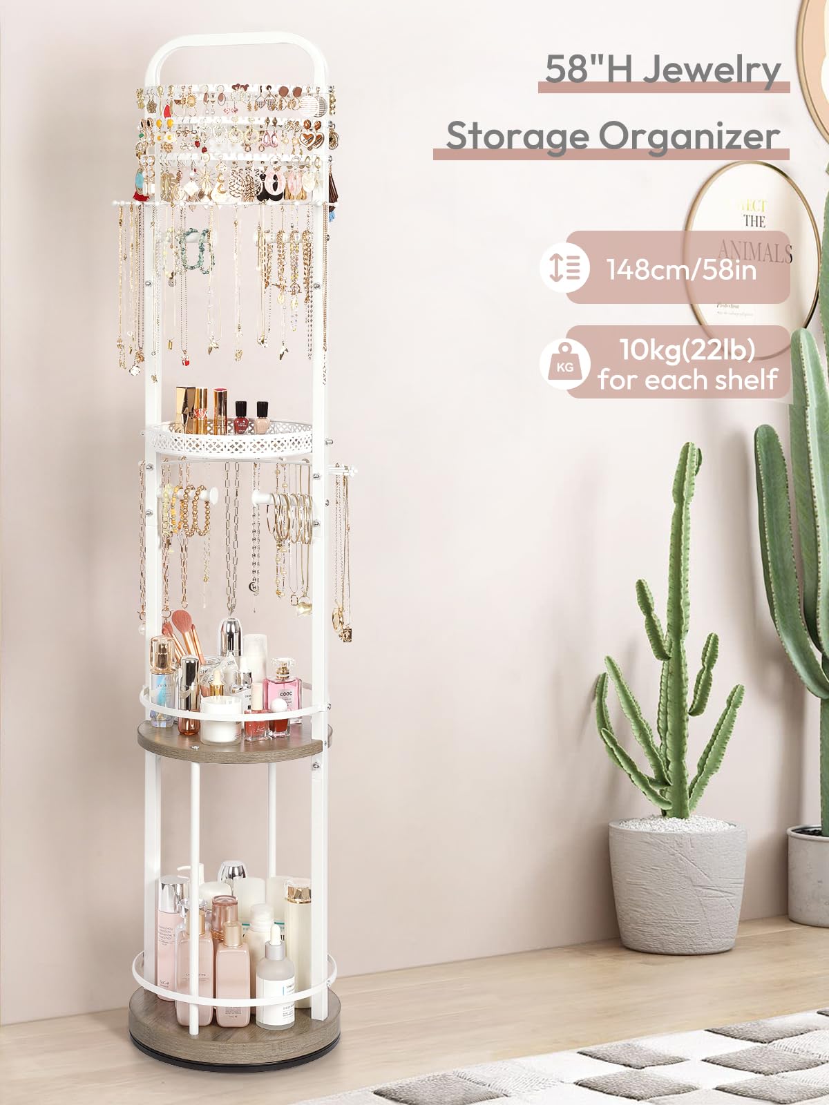 Jewelry Holder Organizer - Floor Stand